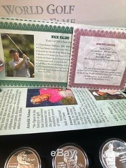 World Golf Hall Of Fame 12 Piece. 999 Fine Silver Compete Set Coins All In Proof