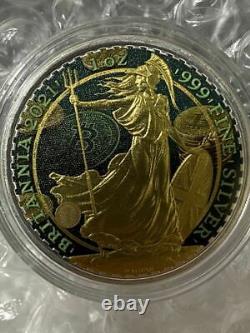 World Limited 2021 Britannia Bitcoin Green 1 oz Silver Coin Limited Qty 50