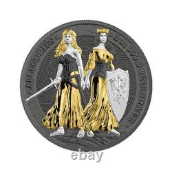 World Money Fair 2023 Edition Allegories Polonia & Germania 2oz Silver