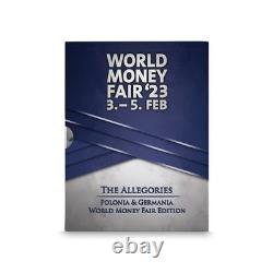 World Money Fair 2023 Edition Allegories Polonia & Germania 2oz Silver
