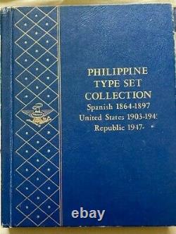 World Philippine Coin Lot Type Set Album Dansco Whitman Asia Continental Silver