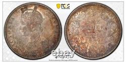 World Silver Coin 1889 B India British Rupee Pcgs Au58