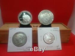 World Silver Coin Lot-1840 Rupee, 1837 & 1875 5 Francs, 1 1/2 pence Newfoundland