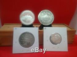 World Silver Coin Lot-1840 Rupee, 1837 & 1875 5 Francs, 1 1/2 pence Newfoundland