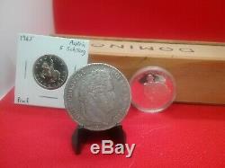 World Silver Coin Lot-1840 Rupee, 1837 & 1875 5 Francs, 1 1/2 pence Newfoundland