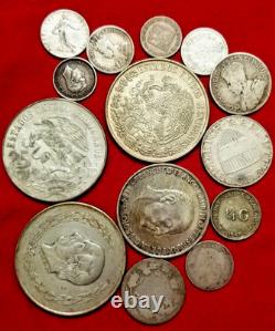 World Silver Coin Lot! Contains 3.165 Troy Oz Of Silver