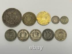 World Silver Coins Lot Of 10 Venezuelan Silver Coins (1.9986 ASW)