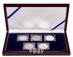 World Trade Dollar Set of 5 Coins (c. 18th-19th) In Presentation Box SKU47864