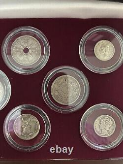 World War II A Set of Eight SILVER Coins Capsules & COA & History Included