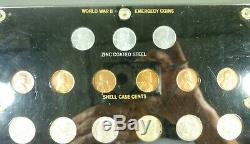 World War II Emergency Coins Set Capital Plastics Holder BU Cent & Silver Nickel