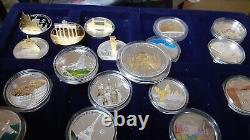 World of wonders monument silver 22 coins(only 1 cu-ni, some lightly toned)+bonus