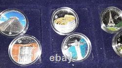 World of wonders monument silver 22 coins(only 1 cu-ni, some lightly toned)+bonus