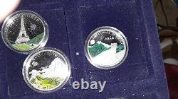 World of wonders monument silver 22 coins(only 1 cu-ni, some lightly toned)+bonus