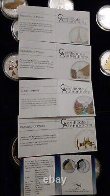 World of wonders monument silver 22 coins(only 1 cu-ni, some lightly toned)+bonus