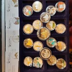 World of wonders monument silver 22 coins(only 1 cu-ni, some lightly toned)+bonus