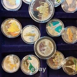 World of wonders monument silver 22 coins(only 1 cu-ni, some lightly toned)+bonus