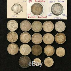World silver coins lot 21 silver coins
