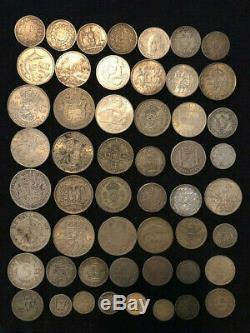 World silver coins lot 52 silver coins