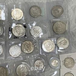 Wow! $39.30 Each! Lot Of 56 Silver Vintage US Morgan & Mexico High Grade Coins