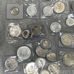 Wow! $39.30 Each! Lot Of 56 Silver Vintage US Morgan & Mexico High Grade Coins