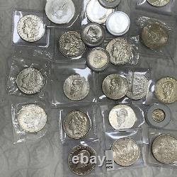 Wow! $39.30 Each! Lot Of 56 Silver Vintage US Morgan & Mexico High Grade Coins