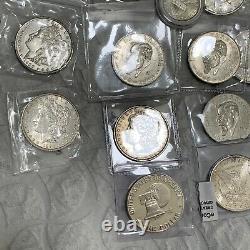 Wow! $39.30 Each! Lot Of 56 Silver Vintage US Morgan & Mexico High Grade Coins