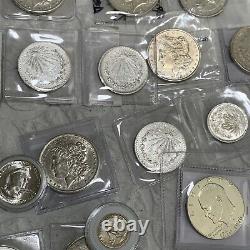 Wow! $39.30 Each! Lot Of 56 Silver Vintage US Morgan & Mexico High Grade Coins