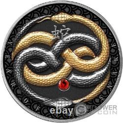 YEAR OF SNAKE Ruthenium Black Proof Silver Coin 500 Francs Cameroon 2025