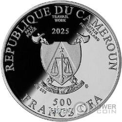 YEAR OF SNAKE Ruthenium Black Proof Silver Coin 500 Francs Cameroon 2025