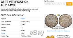 Yemen 1954 Riyal Struck Over Thaler Toned Silver World Coin Pcgs Graded Ms64